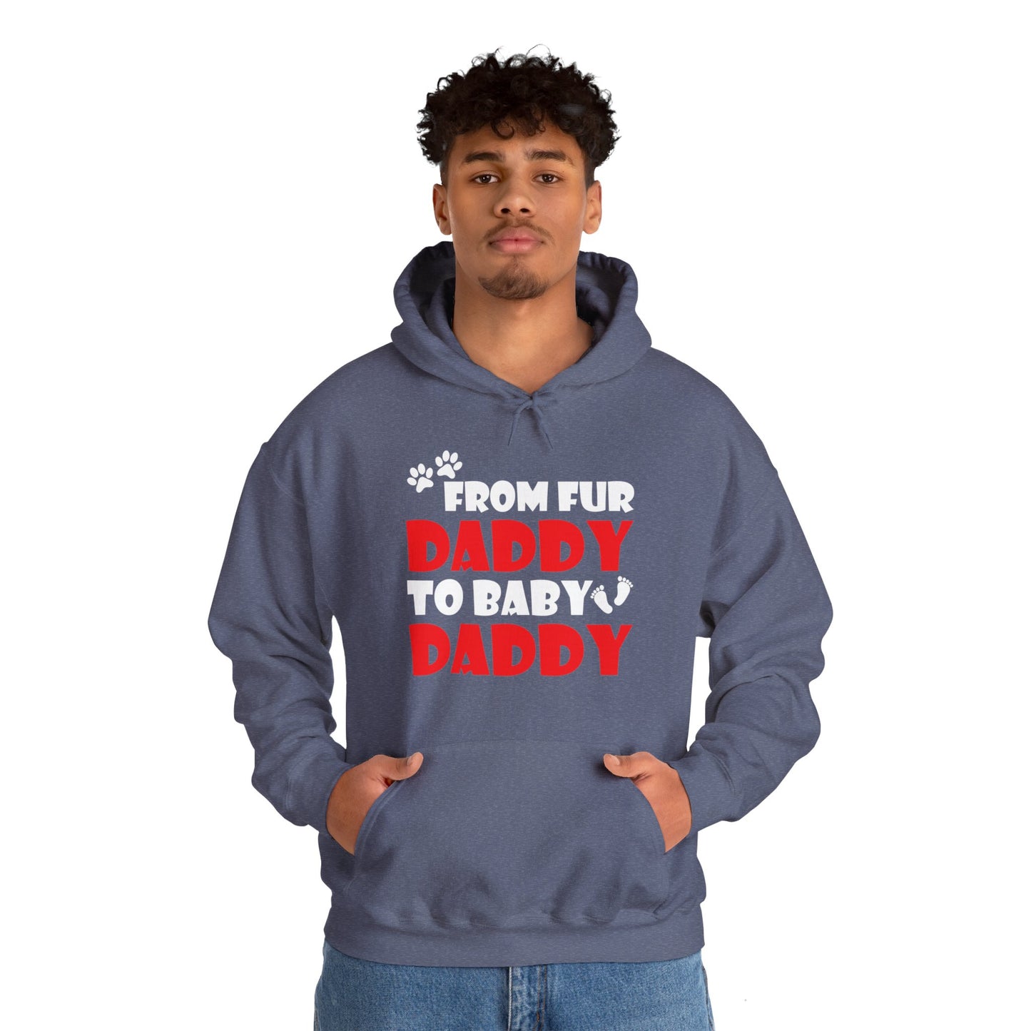 From Fur Daddy To Baby Daddy - Dog Dad Fathers Pregnancy Hoodie