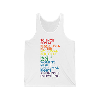 Science is Real Black Lives Matter Justice Equality Love Woman Rights Tee Tank Tops For Men Women