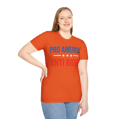 Pro America Anti Biden Flag Impeach Joe Biden Anti-Biden 8646 T-Shirt Men Women