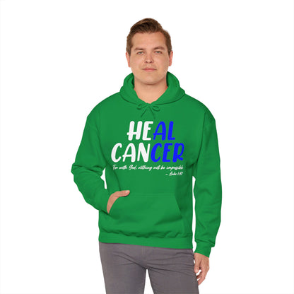 Colon Cancer Faith Bible Verse CRC Awareness Support Heal Family Hoodie For Men Women