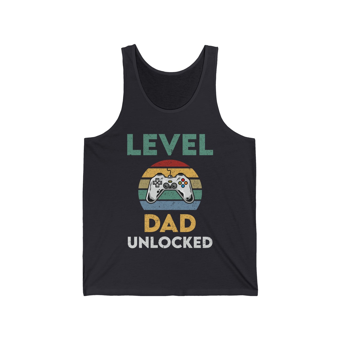 Funny Level Dad Unlocked Soon Dad To Be Fathers Day Gamer Gaming Tank Tops For Men