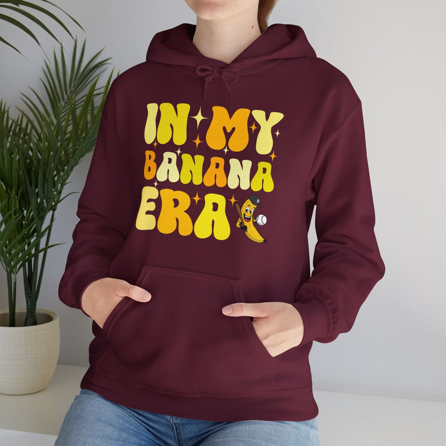Funny In My Bananas Era Fruit Lover Baseball Player Hoodie For Men Women Hoodie