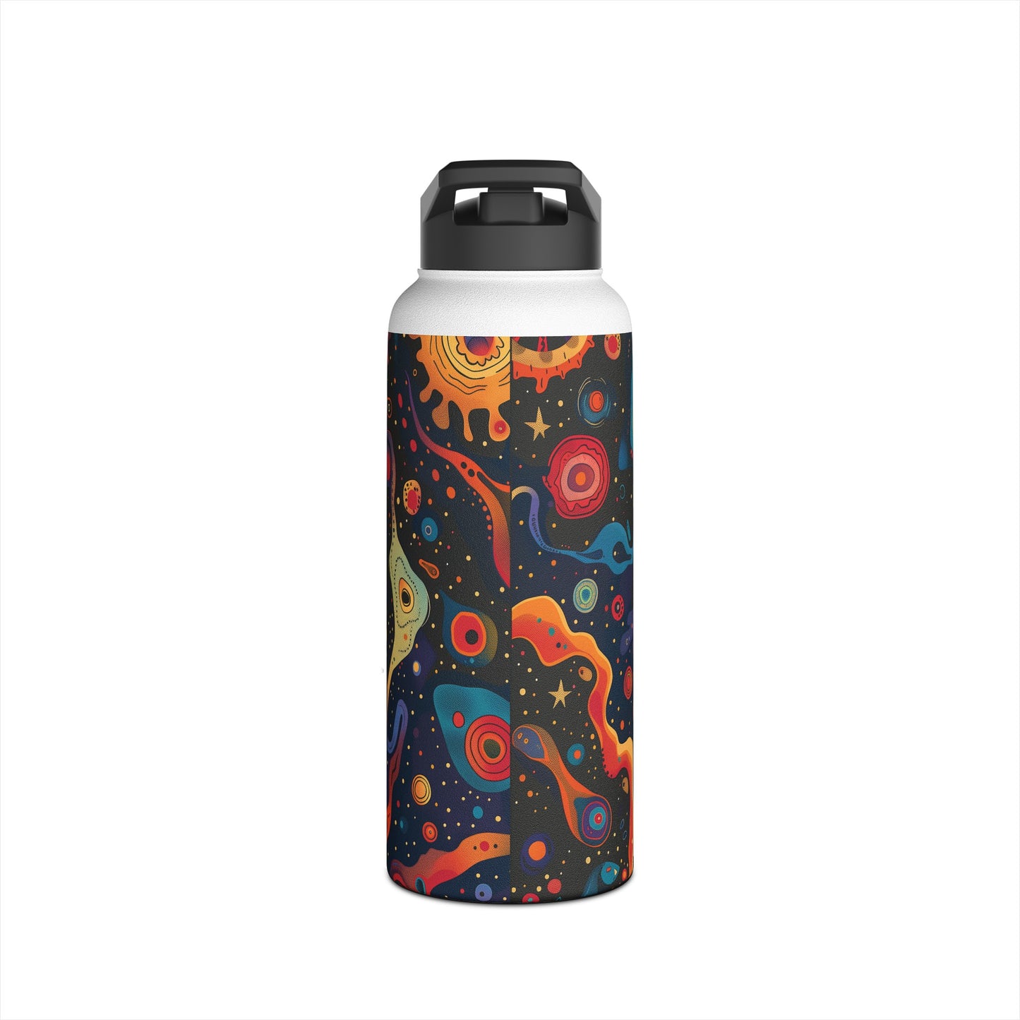 Space Oddity Pattern Stainless Steel Water Bottle with Twist-on Lid and Double-Wall Vacuum Insulation