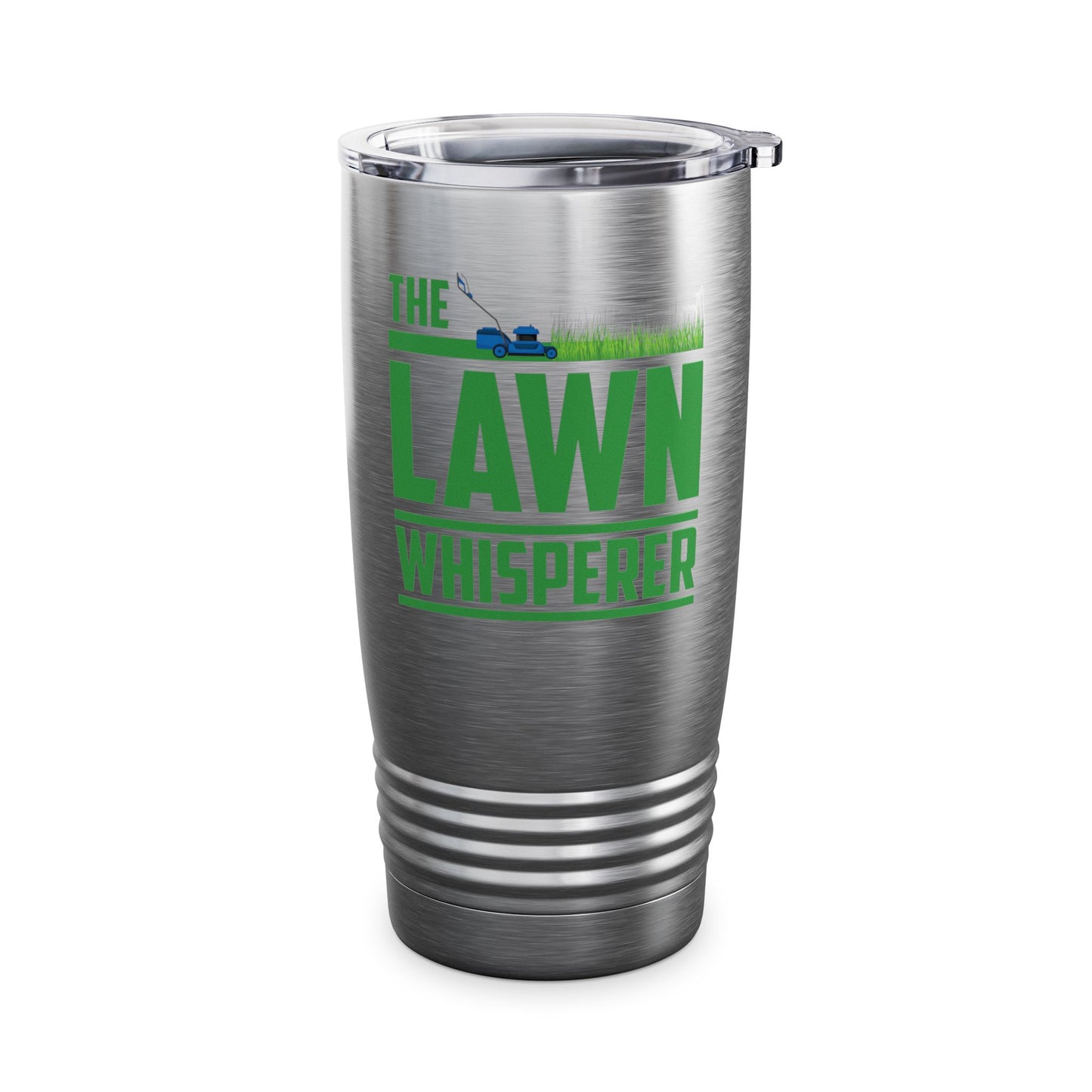 The Lawn Whisperer Funny Riding Mower Retro Mowing Dad Gift Ringneck Tumbler