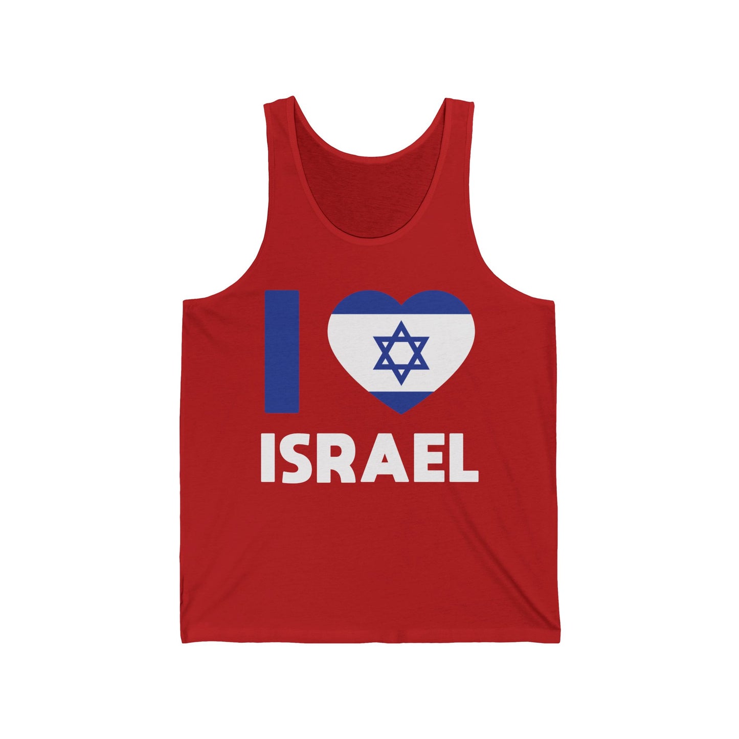 I Love Israel Flag Heart Jews Jewish Tank Top For Men Women Tank Top