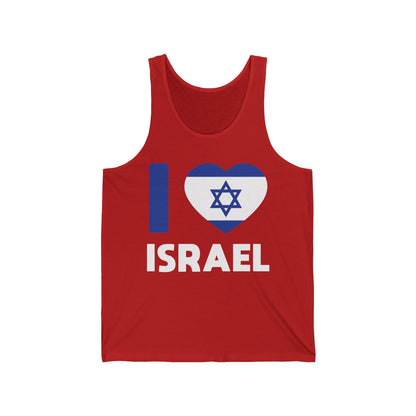 I Love Israel Flag Heart Jews Jewish Tank Top For Men Women Tank Top