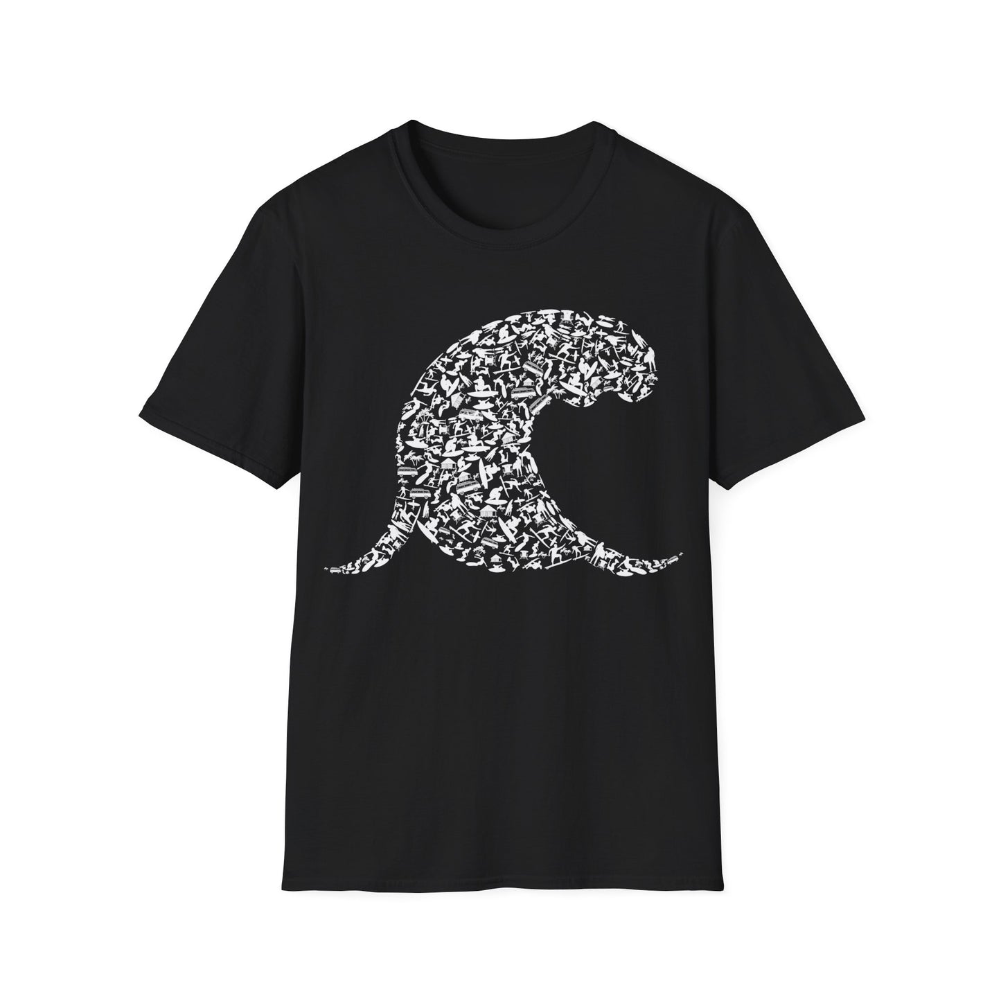 Silhouette Wave Cup For Surfer Surf Girls Surfing T-Shirt