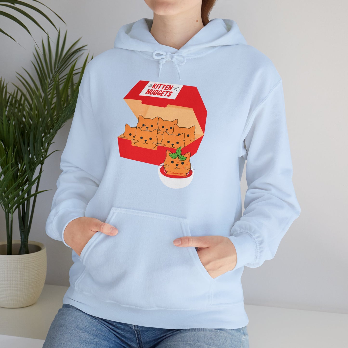 Funny Kitten Nuggets Food Pun Cat Lover Gift Chicken Nuggets Hoodie For Men Women Hoodie