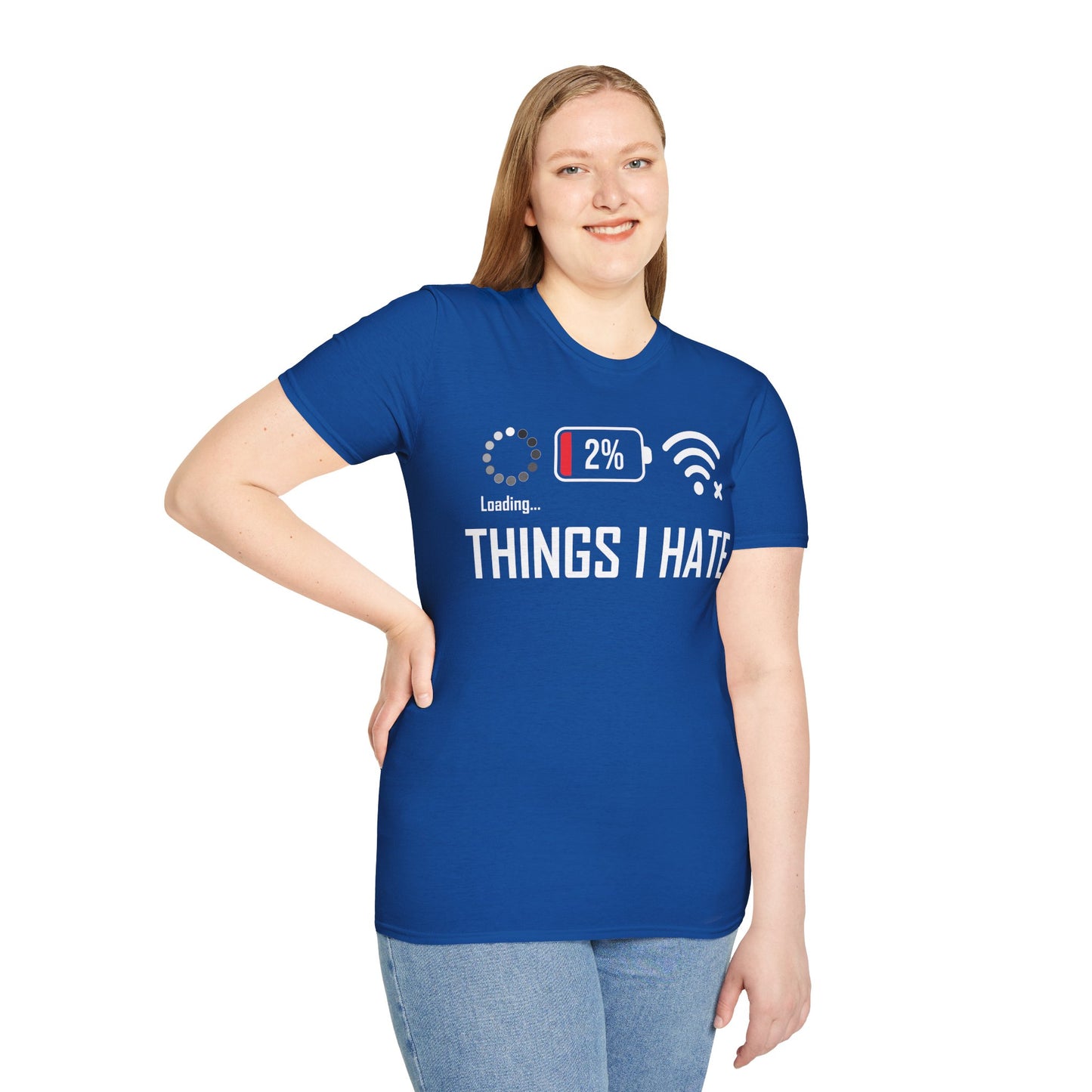 Things I Hate Gamer Computer Science Programmer Coding Low WIFI Charging Loading T-Shirt