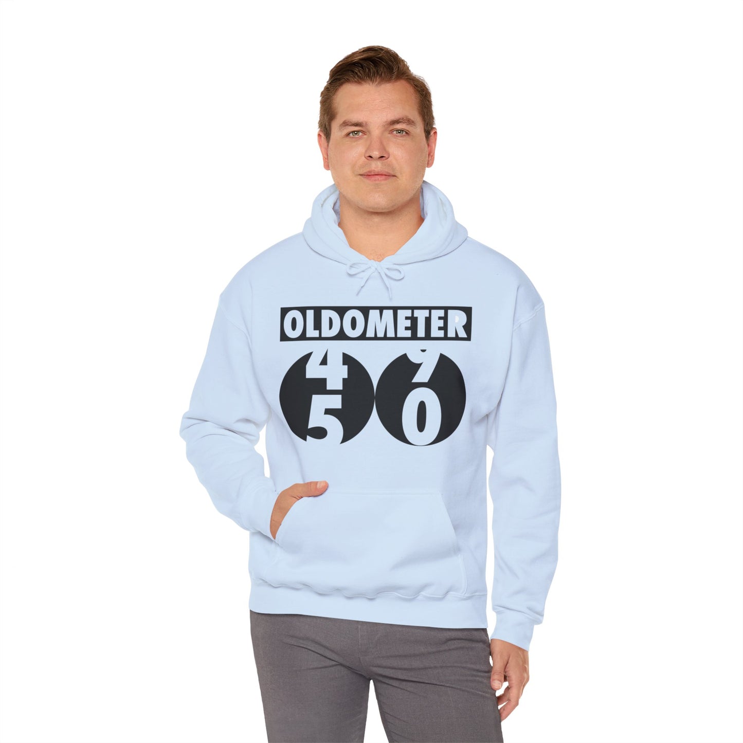 Funny Oldometer Odometer 50th Birthday Gift 50 yrs Old Joke Hoodie For Men Women Hoodie