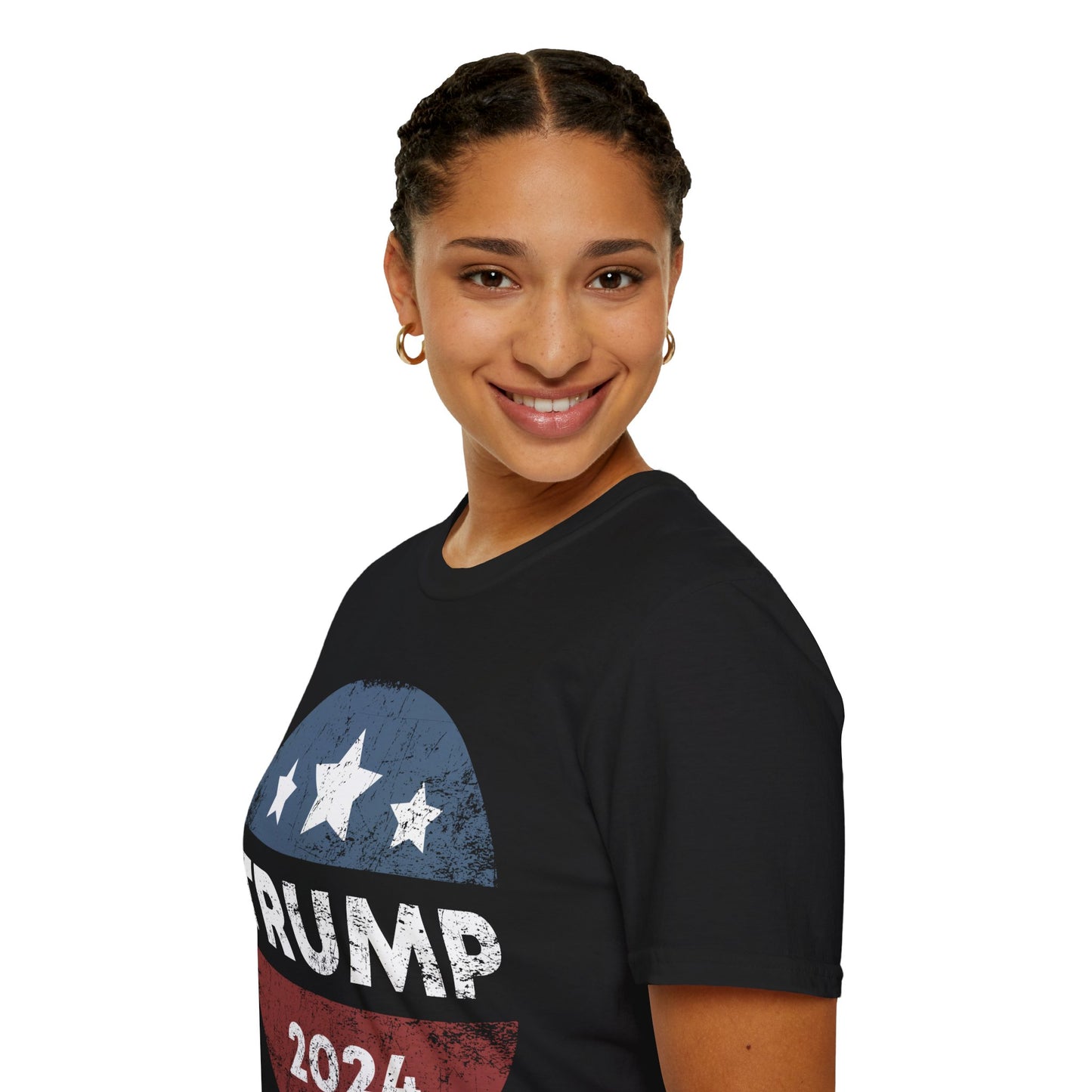 Trump 2024 Retro Campaign Button Re Elect President Trump T-Shirt For Men Women T-Shirt