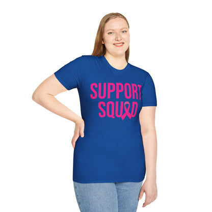 Support Squad Breast Cancer Warrior Awareness October Pink T-Shirt