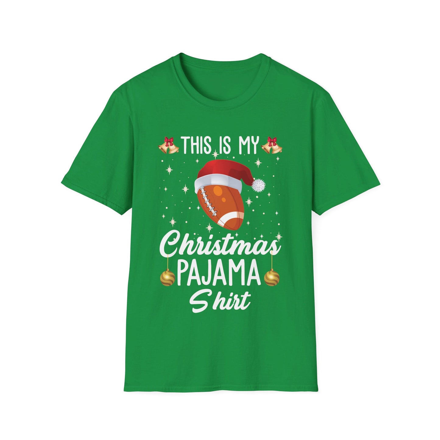 Funny This Is My Christmas Pajama Shirt Gift For Football Lover Xmas T-Shirt Men Women