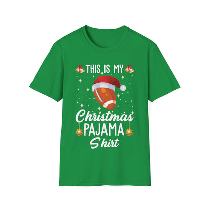 Funny This Is My Christmas Pajama Shirt Gift For Football Lover Xmas T-Shirt Men Women