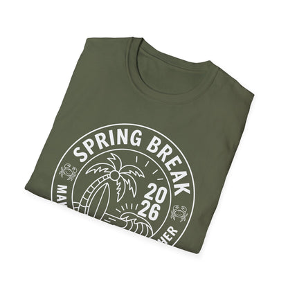 Funny Spring Break Squad Crew Vintage 2026 Beach Palm Family Trip T-Shirt