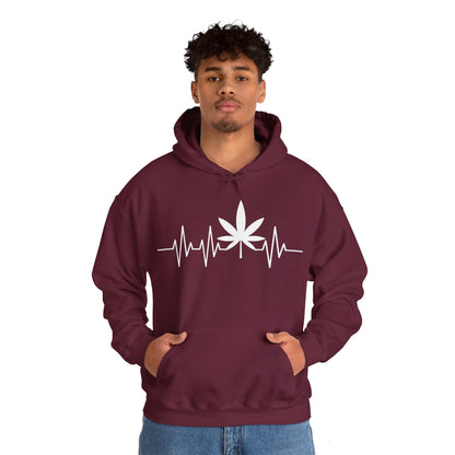 Funny Weed Cannabis Marijuana Leaf Heartbeat Stoner Tie Dye Hoodie For Men Women Hoodie