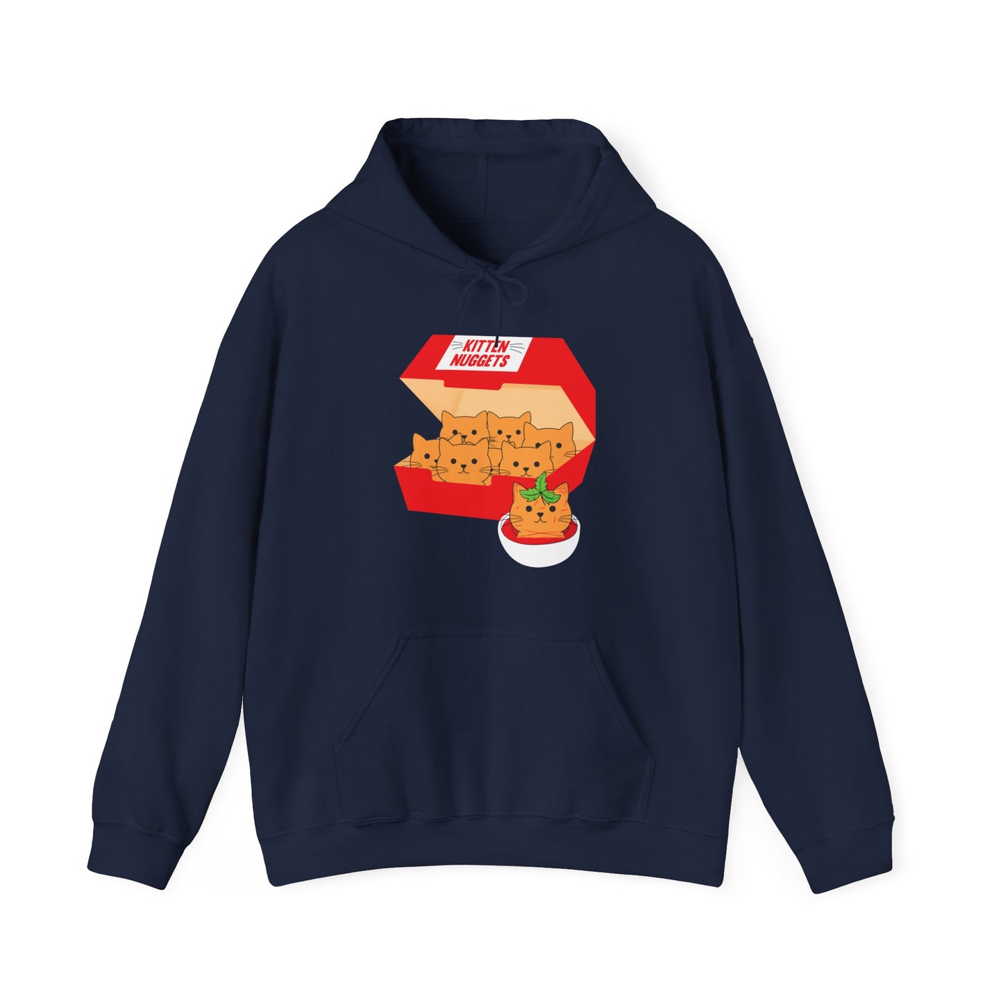 Funny Kitten Nuggets Food Pun Cat Lover Gift Chicken Nuggets Hoodie For Men Women Hoodie