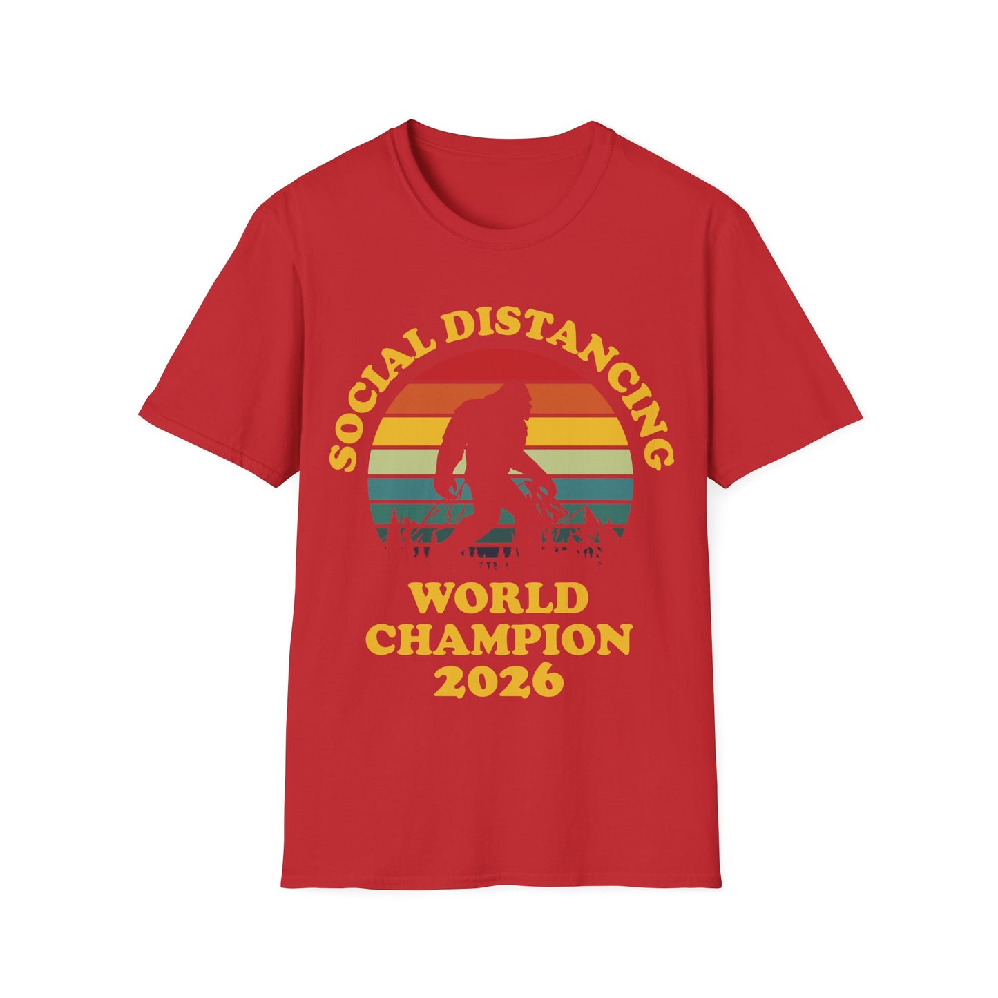 Bigfoot Social Distancing World Champion 2026 T-shirt For Men Women