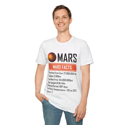 Mars Facts About Mars Planet Space Lover T-Shirt Men Women