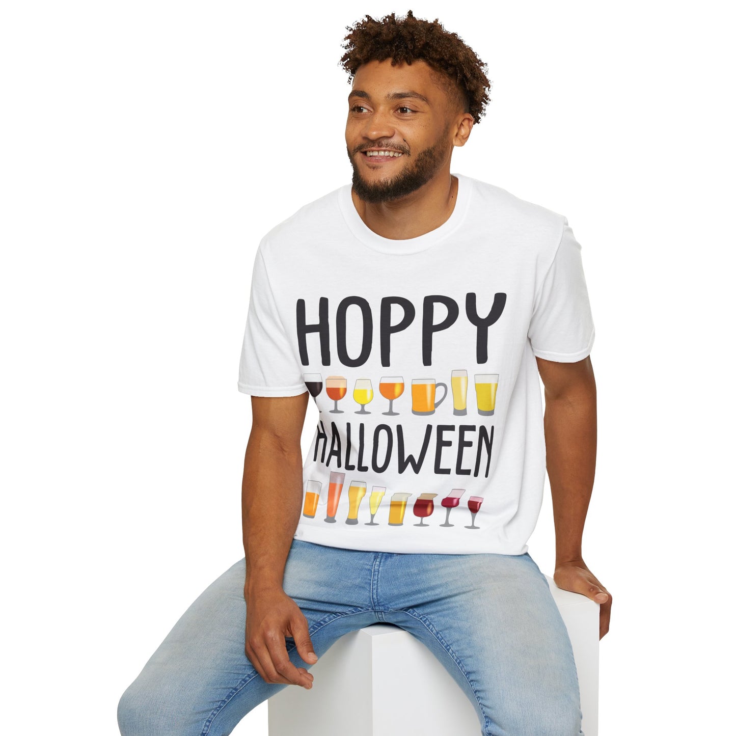 Funny Hoppy Halloween Halloween Beer Drinking Party T-Shirt Men Women