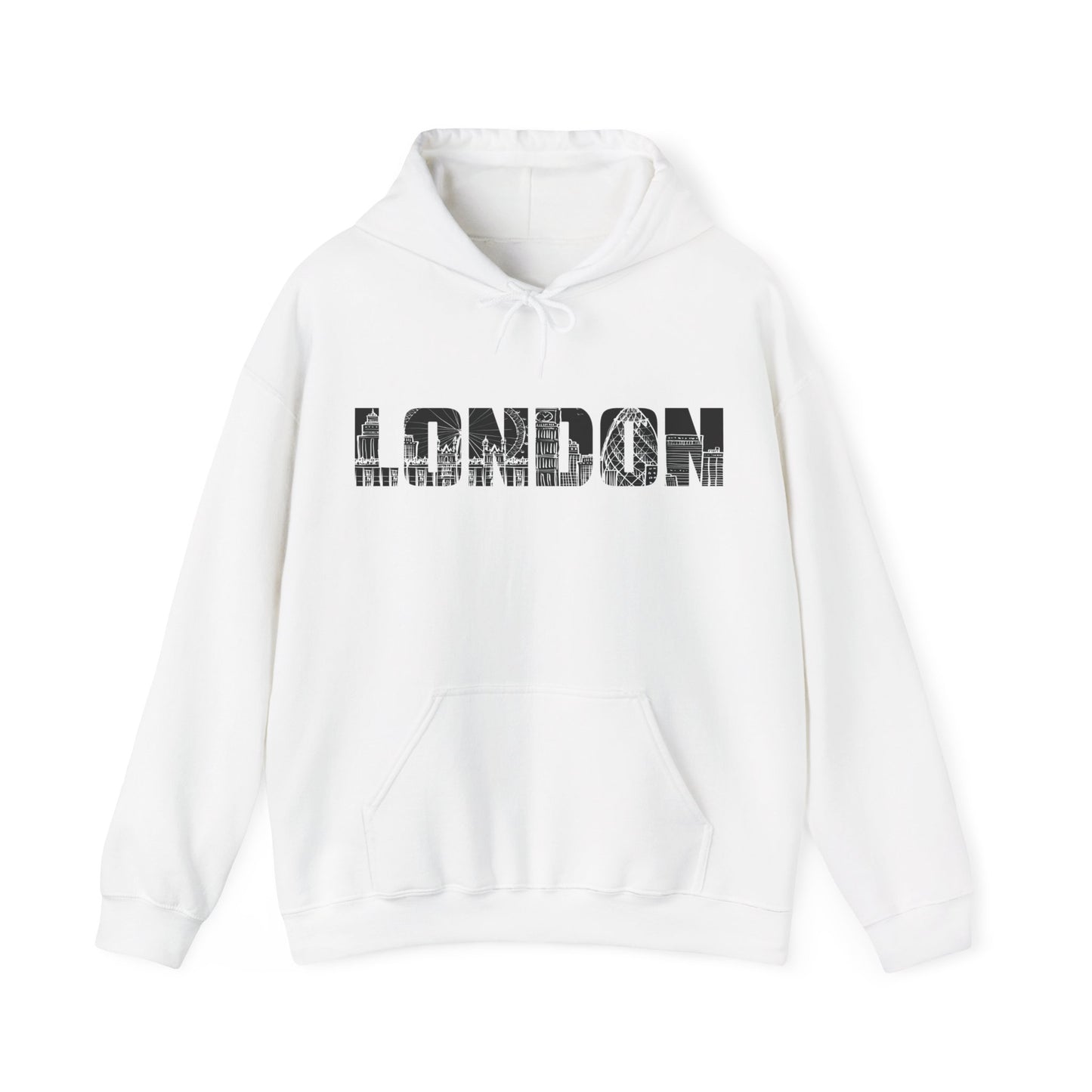 London England Souvenir Flag Phonebooth Double-Decker Bus Hoodie For Men Women Hoodie