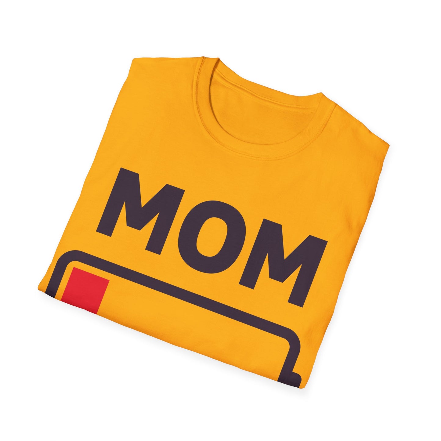 Funny Mom Tired Low Battery Mothers Day T-Shirt