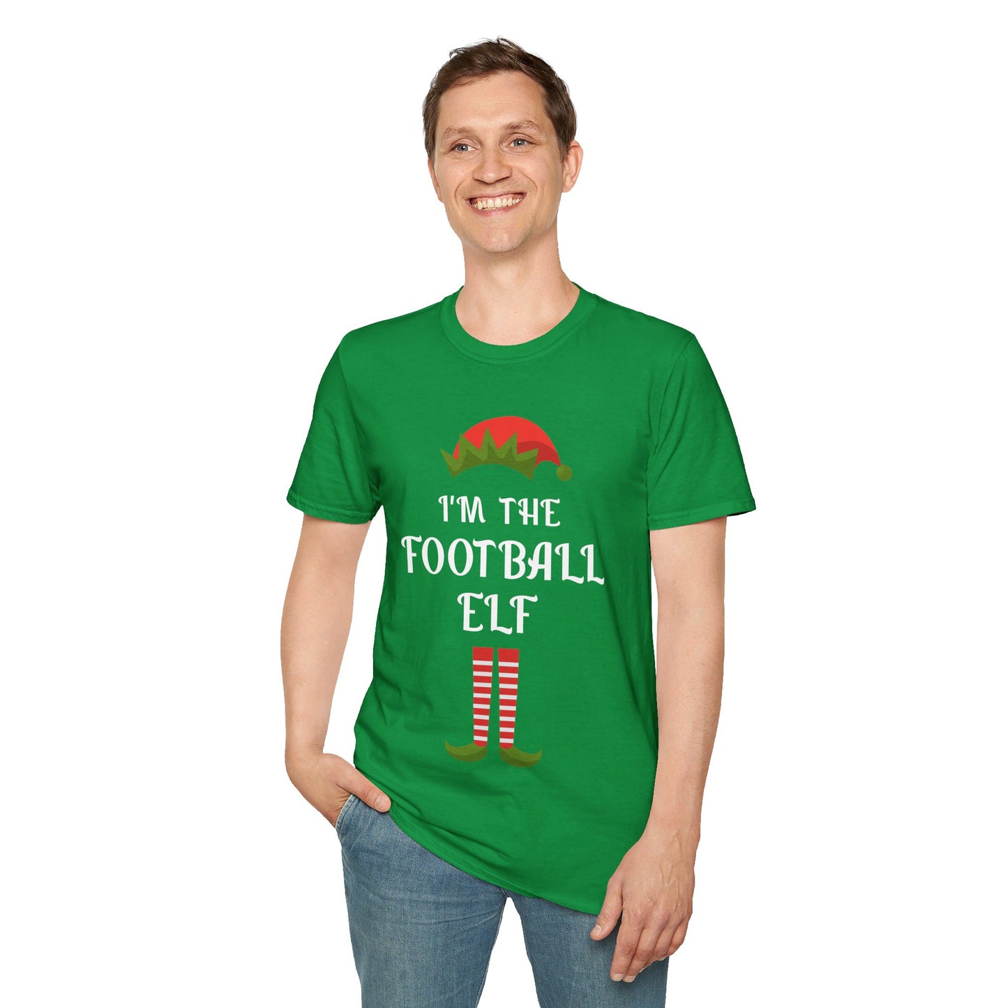 Funny I Am The Football Elf Matching Family Christmas Gift Sport T-Shirt