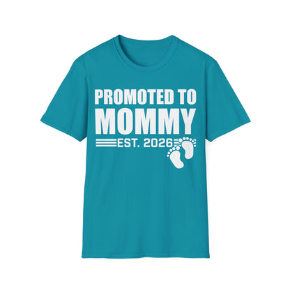 Promoted To Mommy 2026 Pregnancy Announcement Mothers Day Mom To Be T-shirt