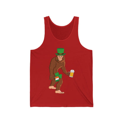 Funny Leprechaun Bigfoot St Patricks Day Sasquatch Irish Flag Tank Top For Men Women Tank Top