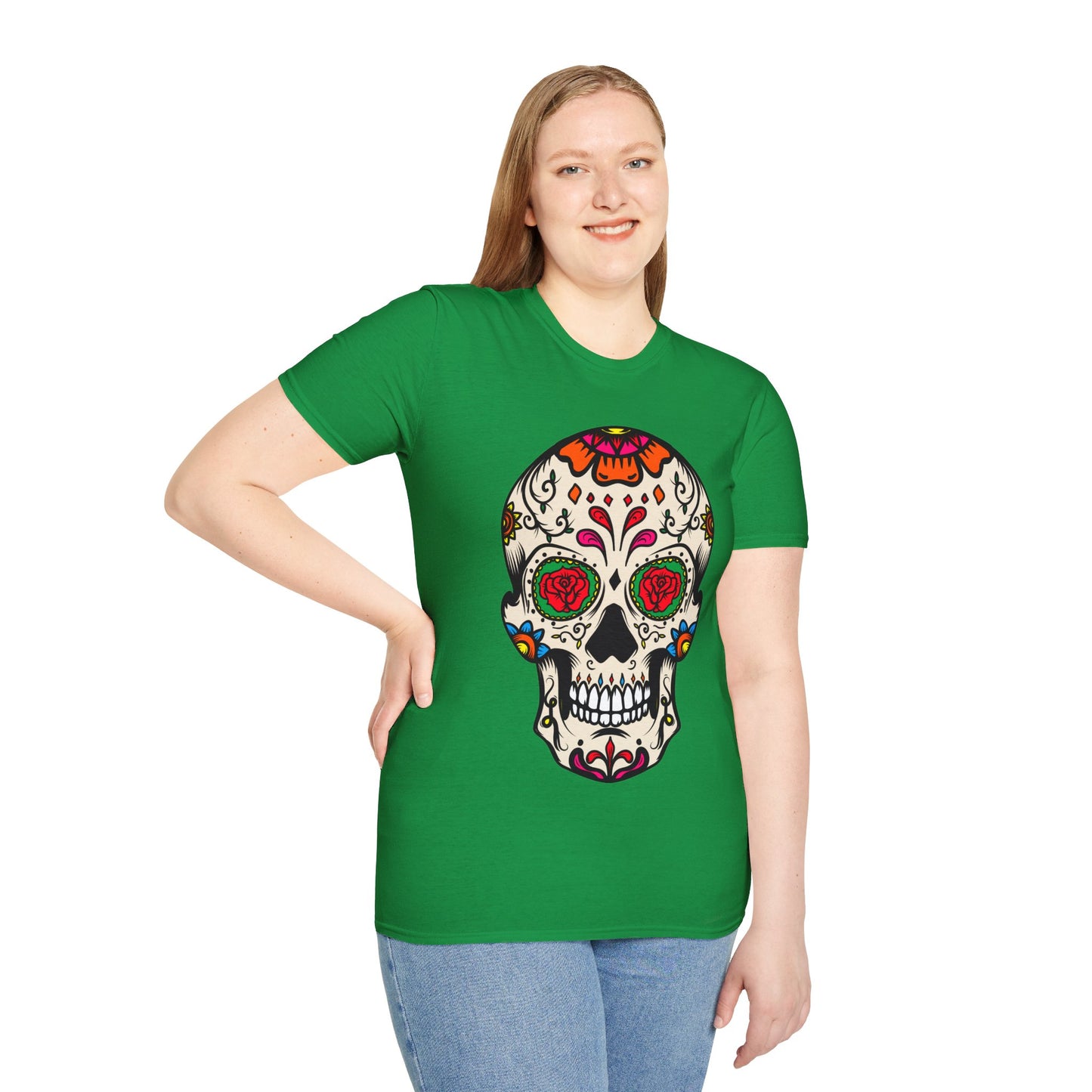 Sugar Skull Dia De Los Muertos Costume Halloween Day Of Dead T-Shirt