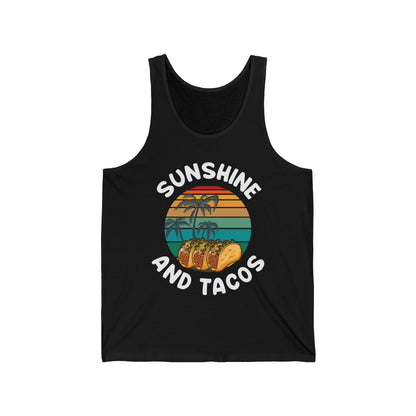 Sunshine And Tacos Taco Lovers Foodie Food Beach Tank Top Men Women