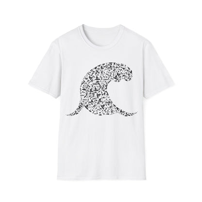 Silhouette Wave Cup For Surfer Surf Girls Surfing T-Shirt