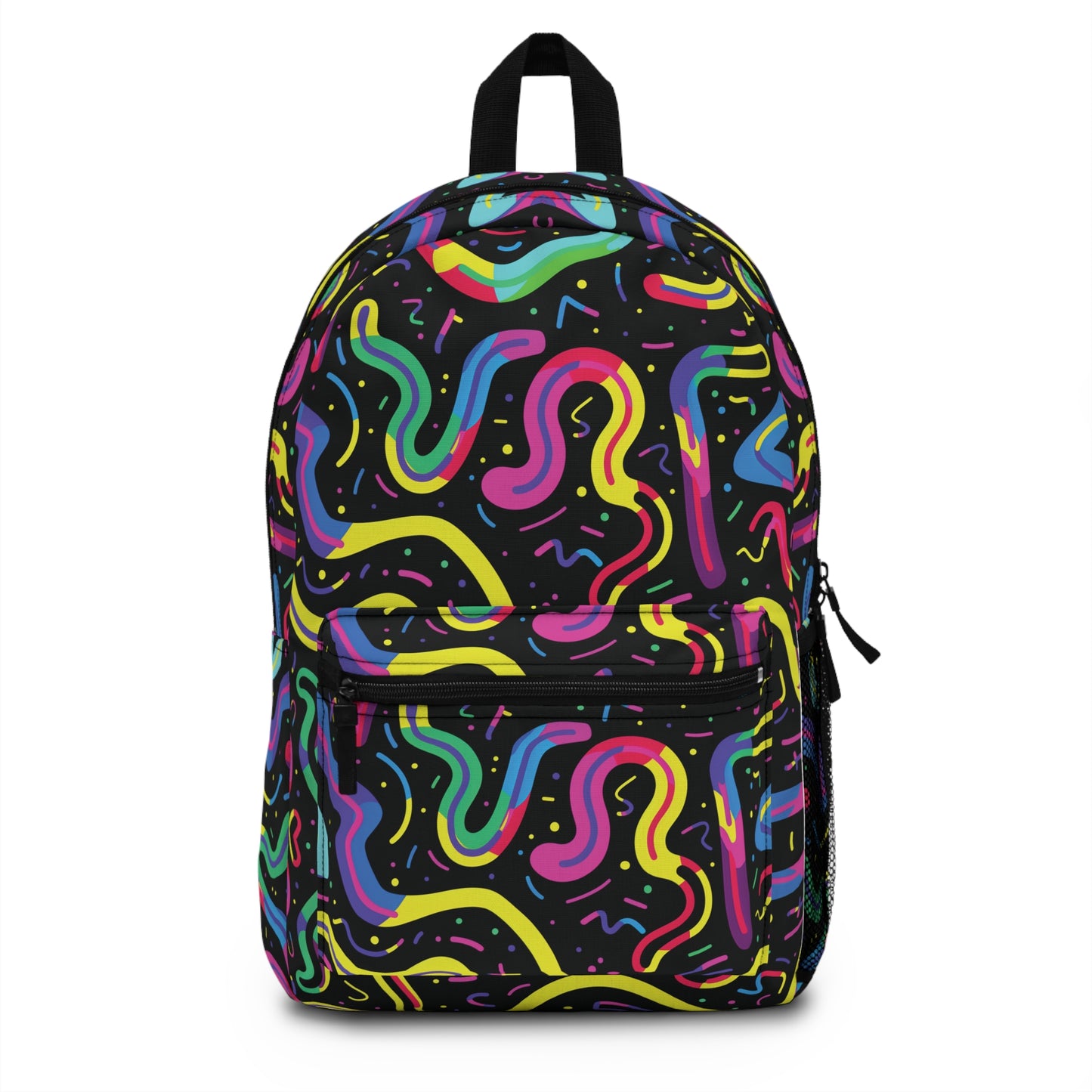 Neon Pattern Cool Colors Backpacks for Men Women School, Capacity School Backpacks