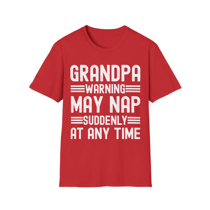 Funny Men Grandpa Warning May Nap Suddenly at Any Time Vintage Father Day