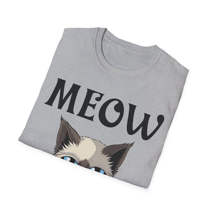 Meowstache Cat Mustache Moustache Beard Bearded Kitten Lovers T-Shirt For Men Women T-Shirt