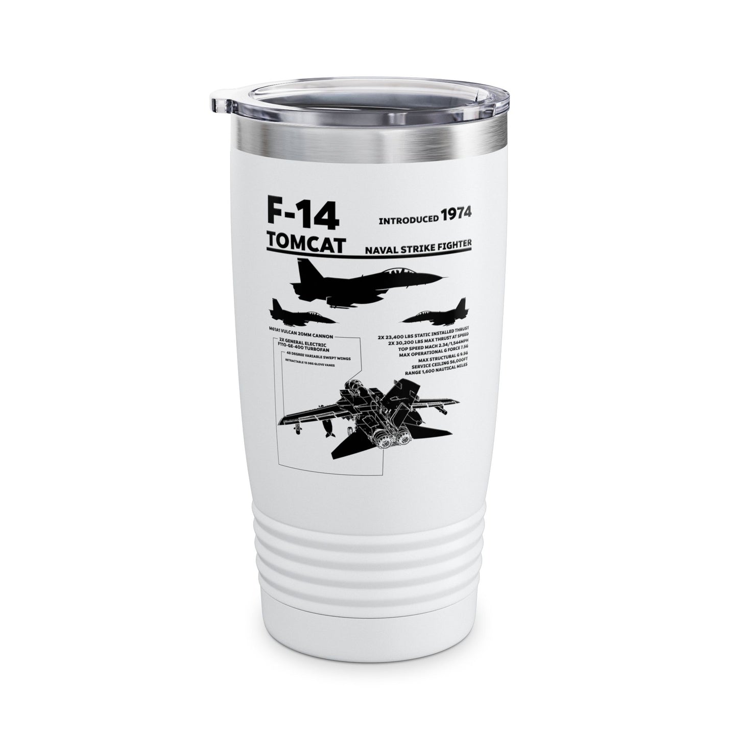 F-14 Tomcat Navy Fighter Jet Diagram Enthusiast Tumbler For Men Women Tumbler