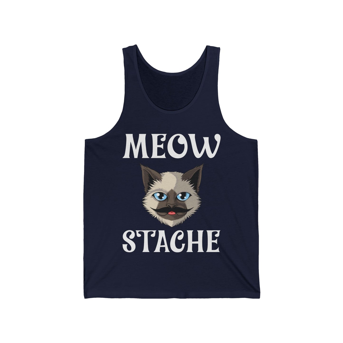 Meowstache Cat Mustache Moustache Beard Bearded Kitten Lovers Tank Top For Men Women Tank Top