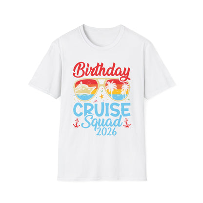 Birthday Cruise Squad 2026 Cruising Bday Vacation Party Crew T-Shirt For Men Women