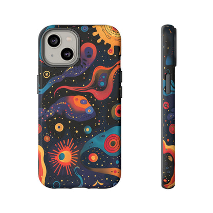 Space Oddity Pattern iPhone 13 14 15  16 Pro Max Plus Case Wireless Charging Compatible Tough Cases Protection, Magnetic Phone Case for iPhone Classic Series