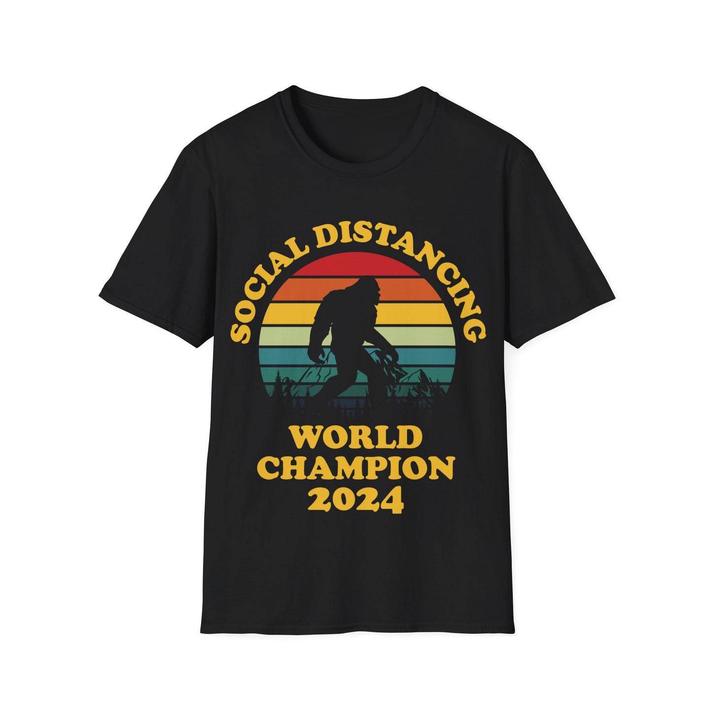 Bigfoot Social Distancing World Champion 2024 T-shirt For Men Women