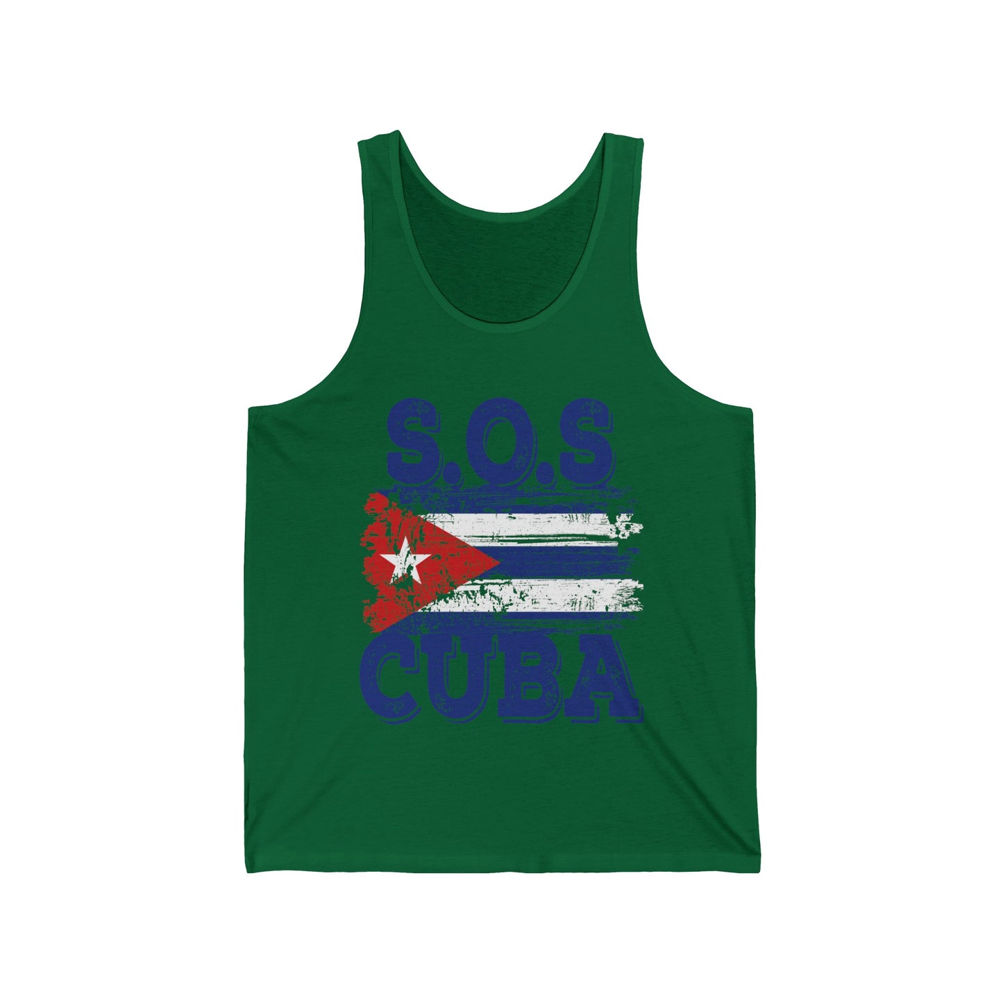 SOS Cuba Cuban Flag Shirt Man Cuban Tank Tops for Men Women