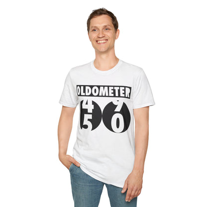 Funny Oldometer Odometer 50th Birthday Gift 50 yrs Old Joke T-Shirt For Men Women T-Shirt