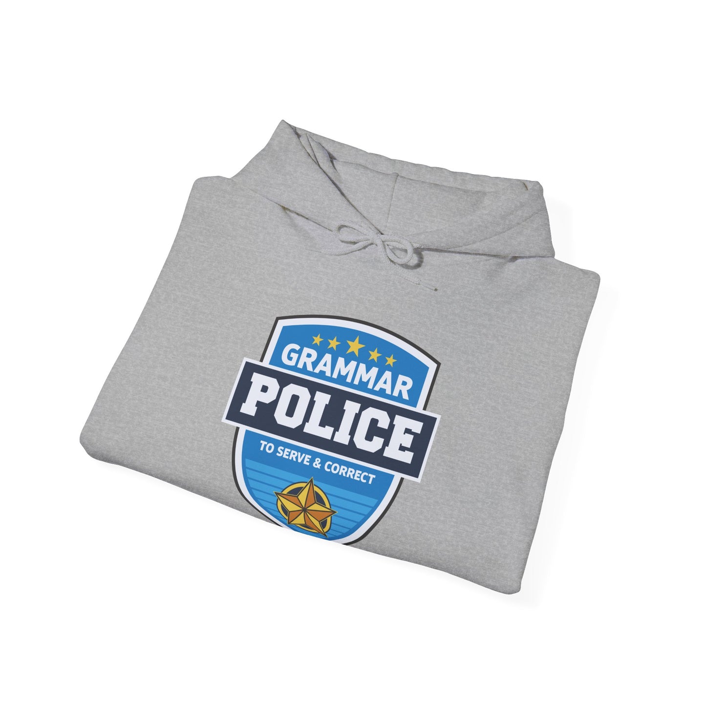 Grammar Police Badge To Serve and Correct Teacher Student Hoodie For Men Women