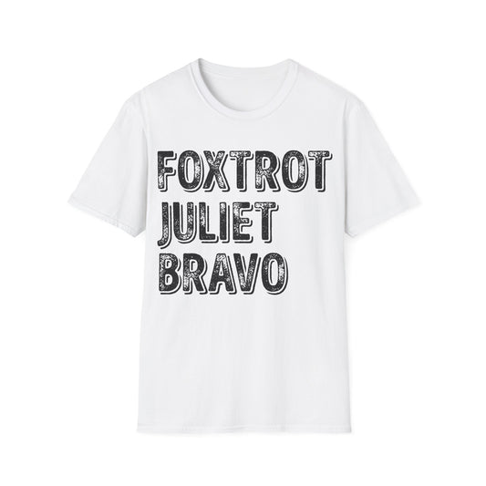 Retro Vintage Foxtrot Juliet Bravo T-Shirt For Men Women