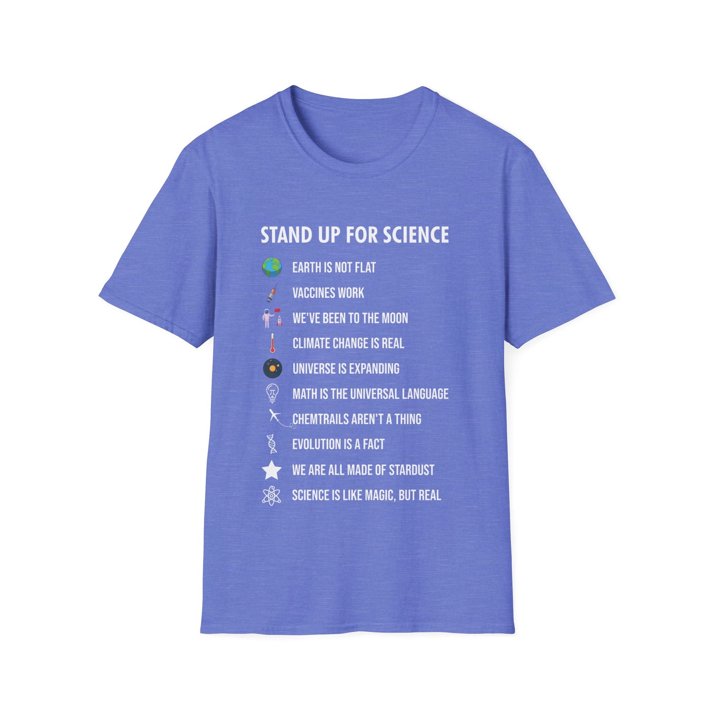 Stand Up for Science Magic But Real Earth Moon Math T-Shirt Men Women