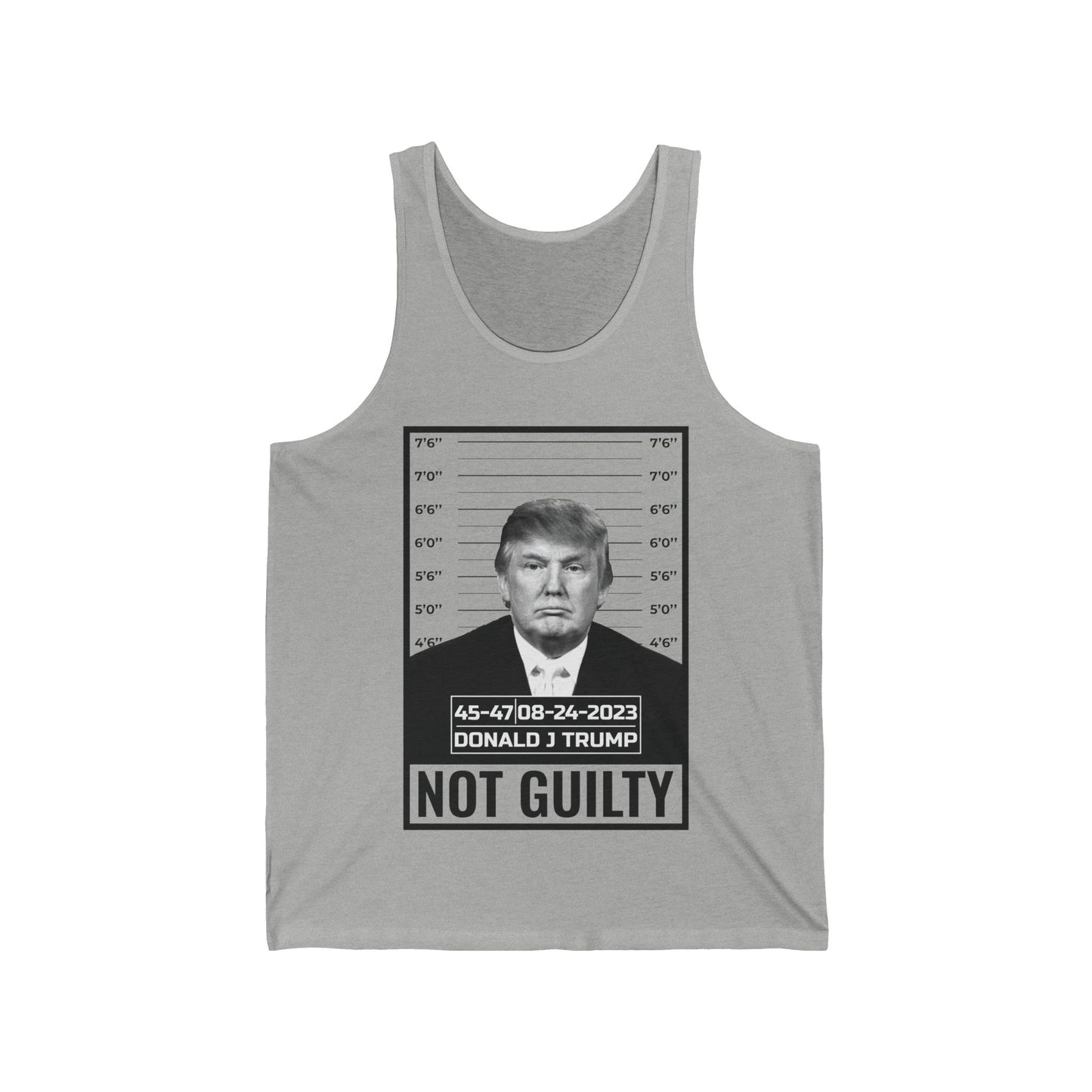 Donald Trump Police Mugshot Not Guilty President Legend 45 47 Tank Top For Men Women