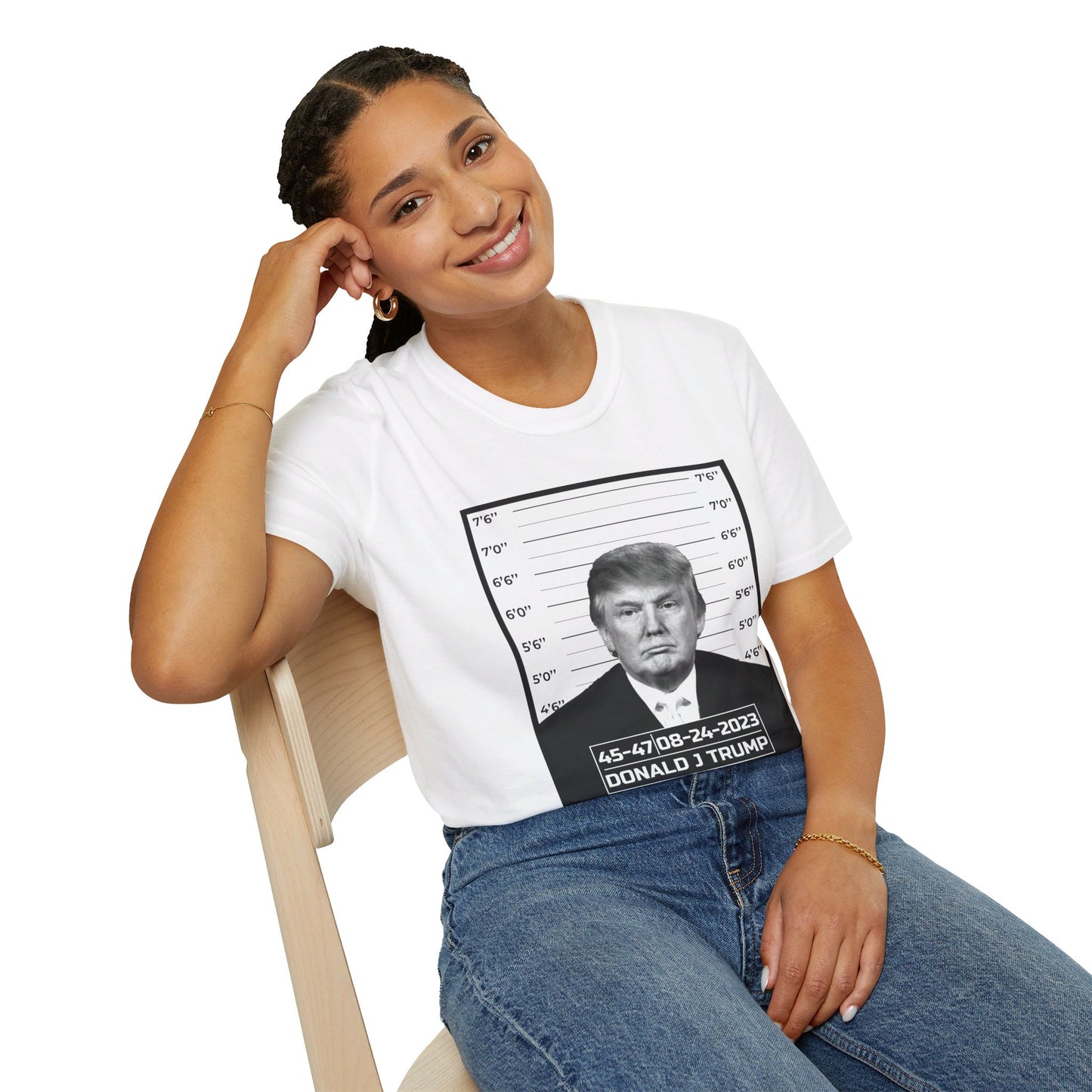 Donald Trump Police Mugshot Not Guilty President Legend 45 47 T-Shirt For Men Women