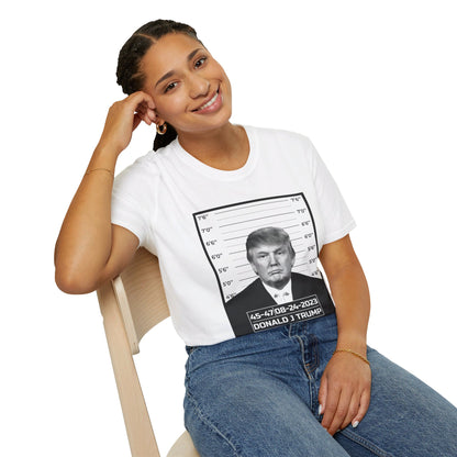 Donald Trump Police Mugshot Not Guilty President Legend 45 47 T-Shirt For Men Women