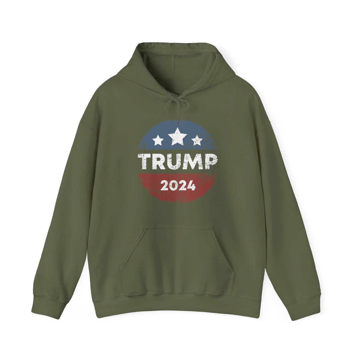 Trump 2024 Retro Campaign Button Re Elect President Trump Hoodie For Men Women Hoodie