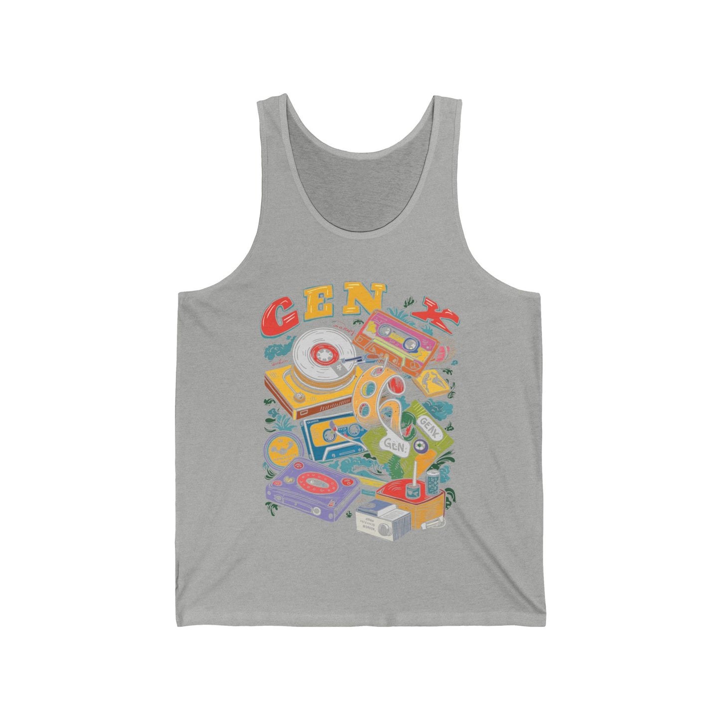 Gen x 60s 70s 80s Rock Cassettes Vintage Mixtape Tank Top For Men Women Tank Top